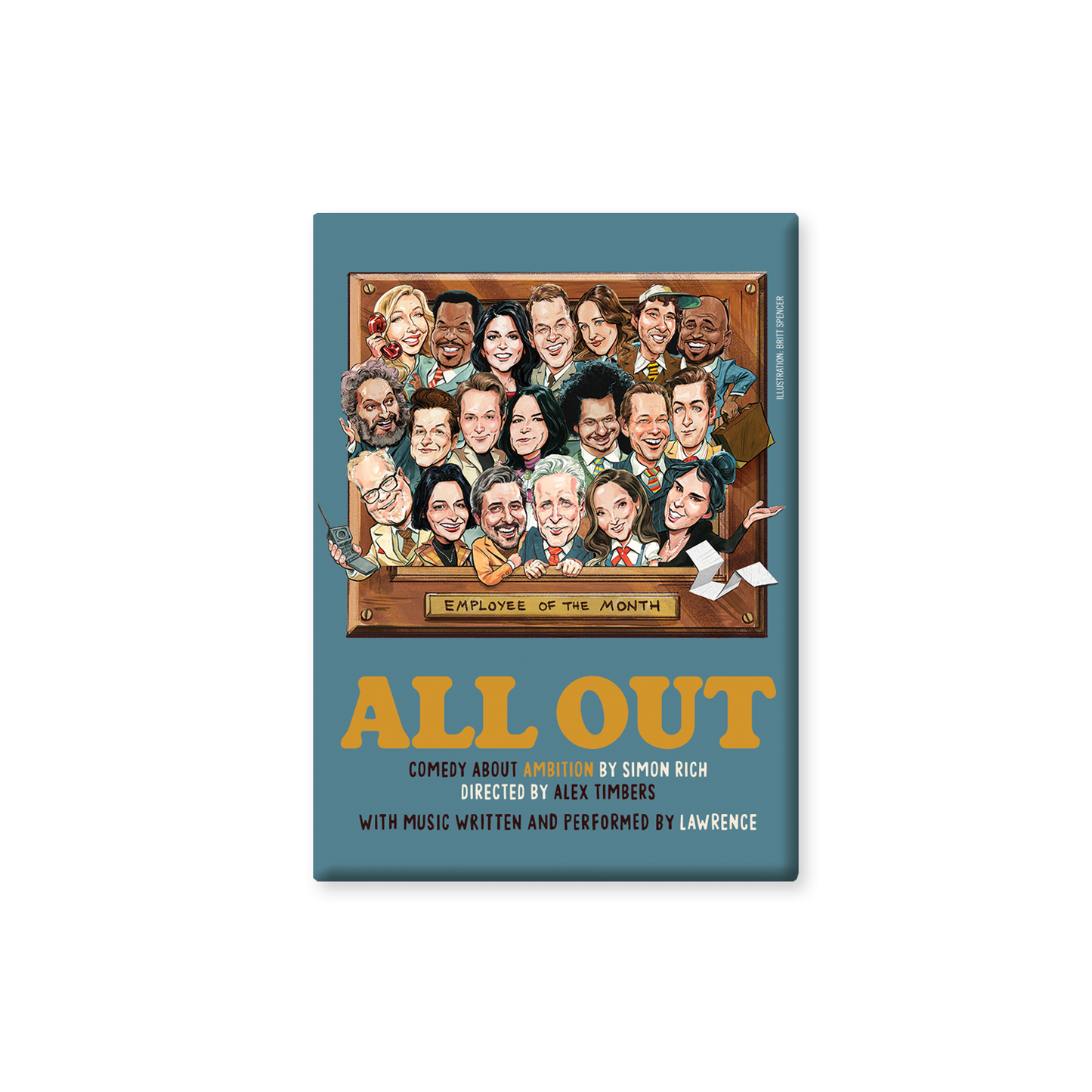 ALL OUT Button Magnet