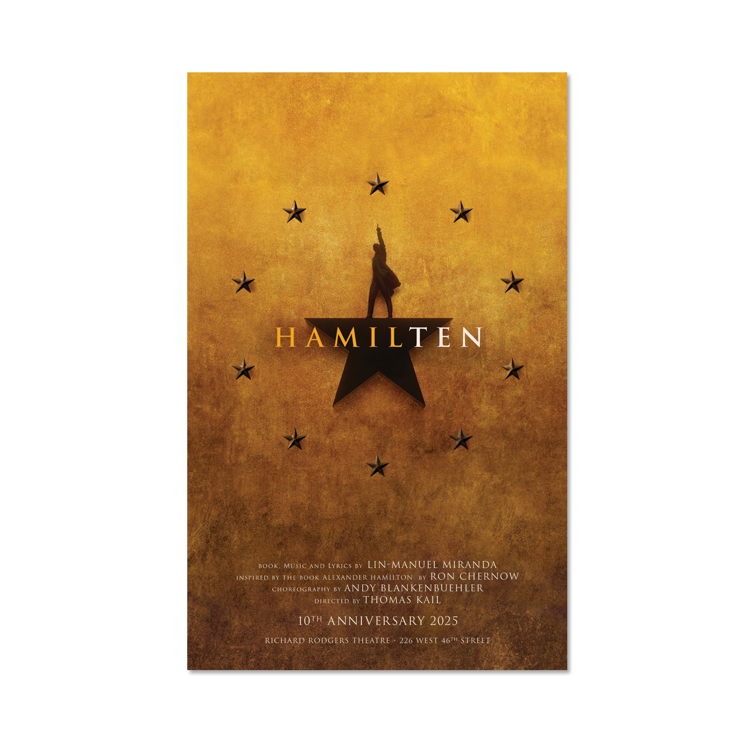 HAMILTON 10 Year Windowcard – Broadway Merchandise Shop by
