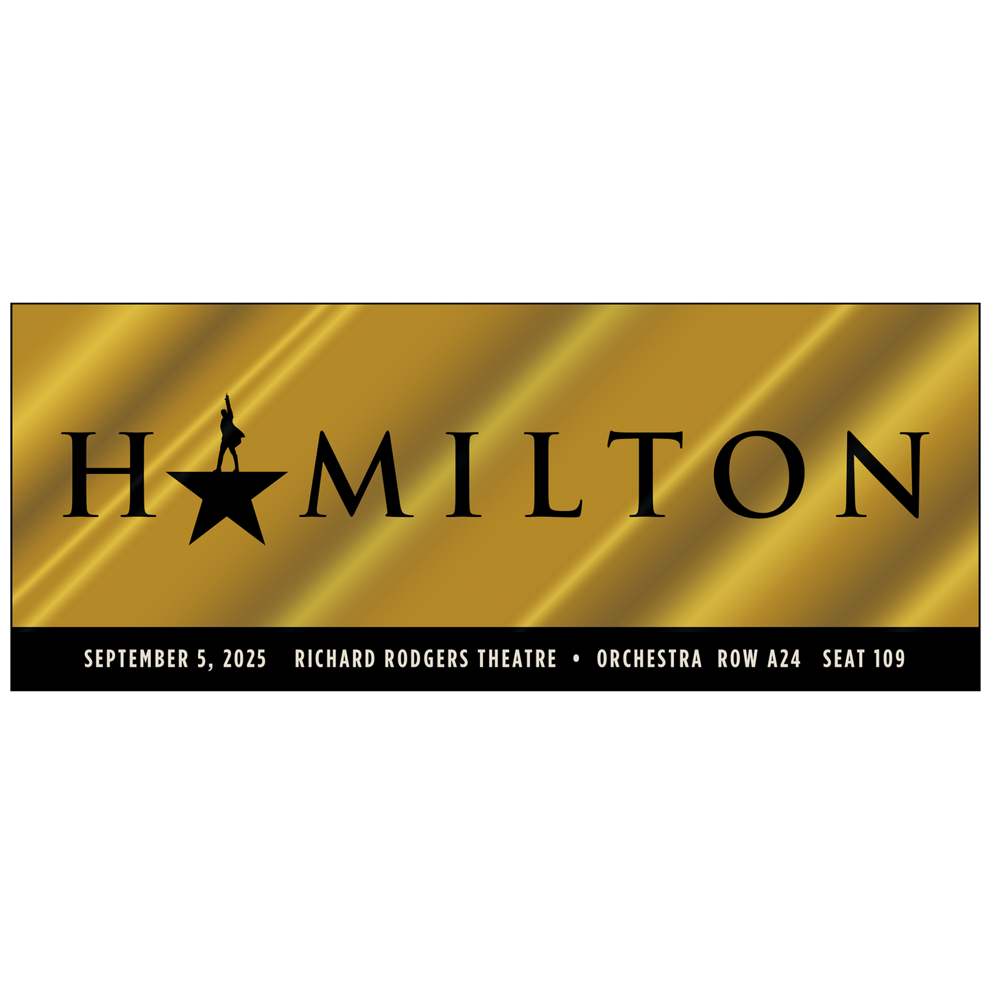 HAMILTON Custom Broadway Souvenir Ticket