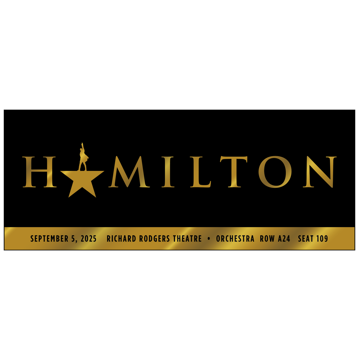 HAMILTON Custom Broadway Souvenir Ticket