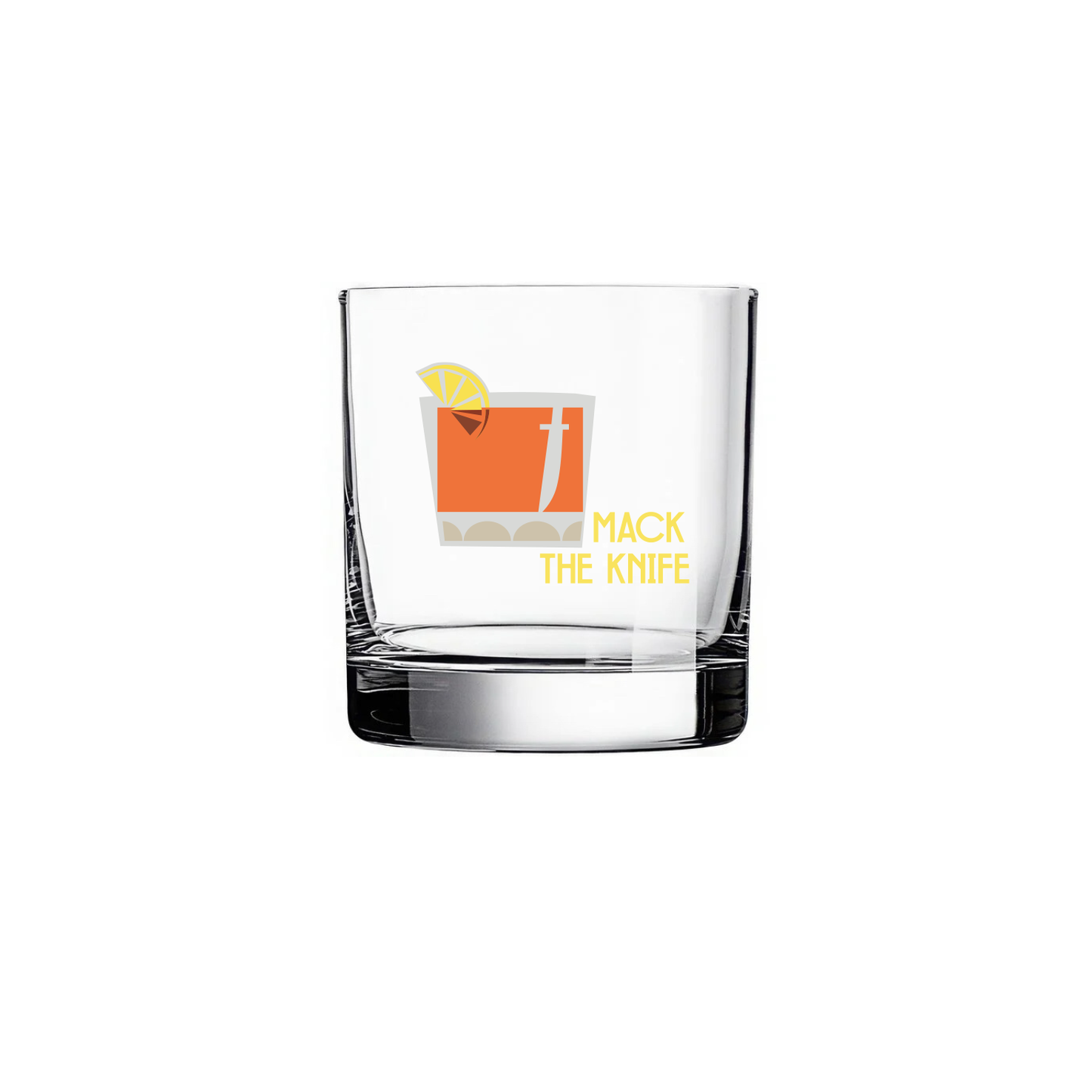 JUST IN TIME Song Titles Rocks Glass Set