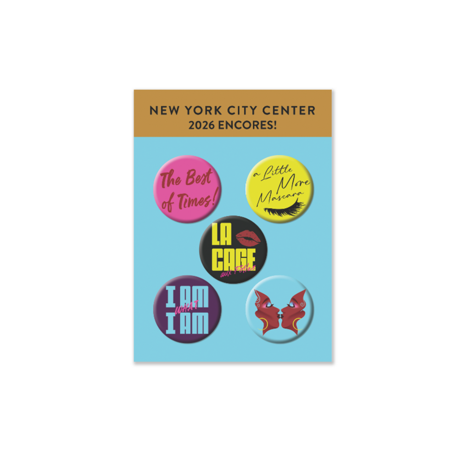 NEW YORK CITY CENTER LA CAGE AUX FOLLES Button Set