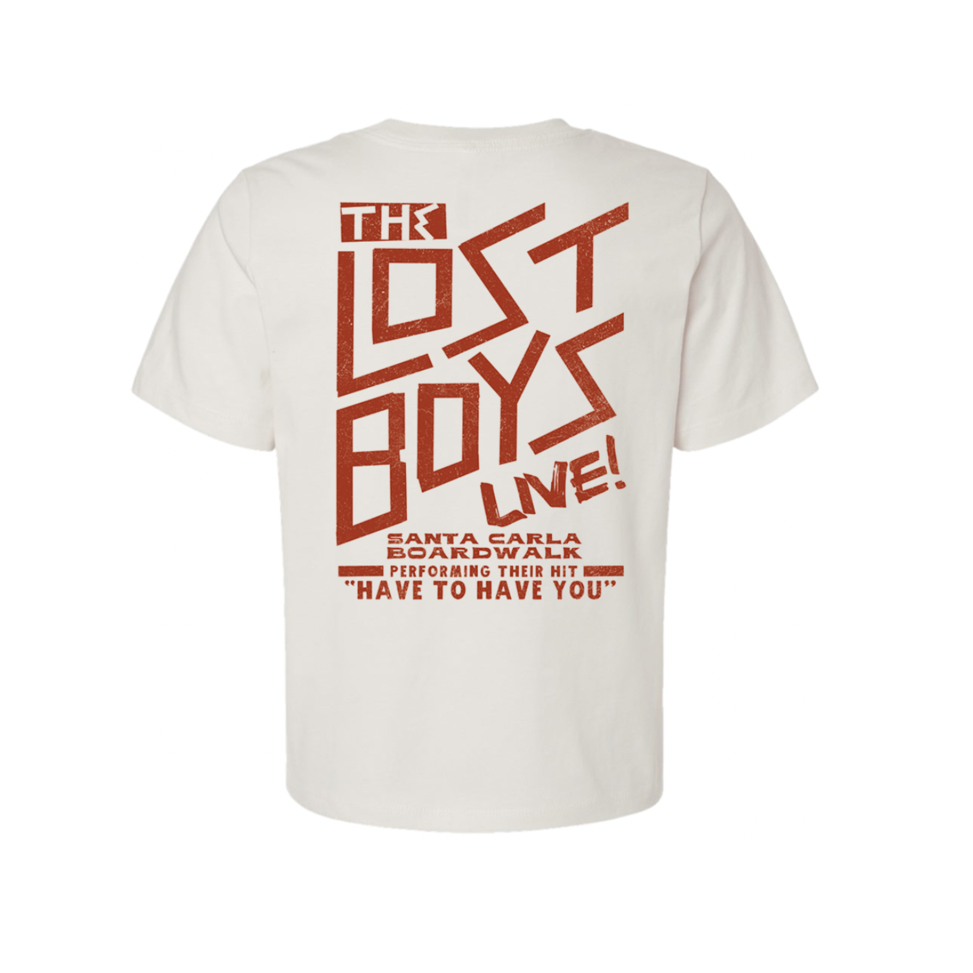 m3r lost boys tシャツ m 白 flex wit me THE LOST BOYS Concert Crop Tee – Broadway Merchandise Shop by
