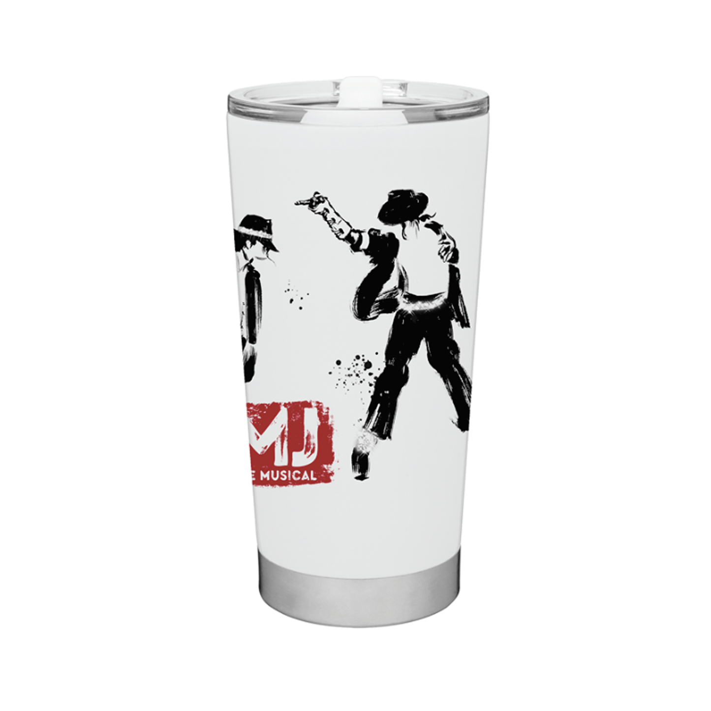 MJ THE MUSICAL Logo Tumbler - White