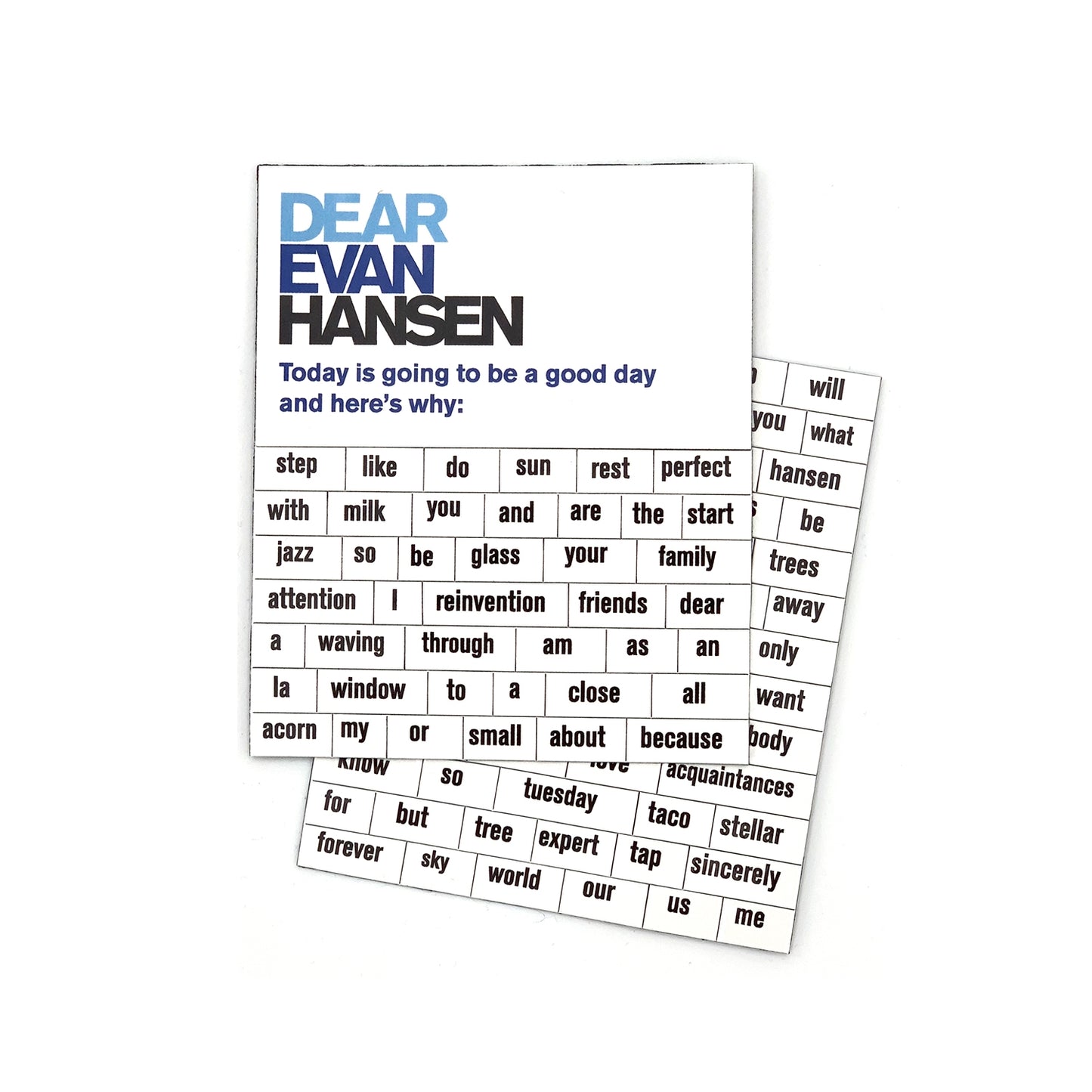 DEAR EVAN HANSEN Poetry Magnet Set