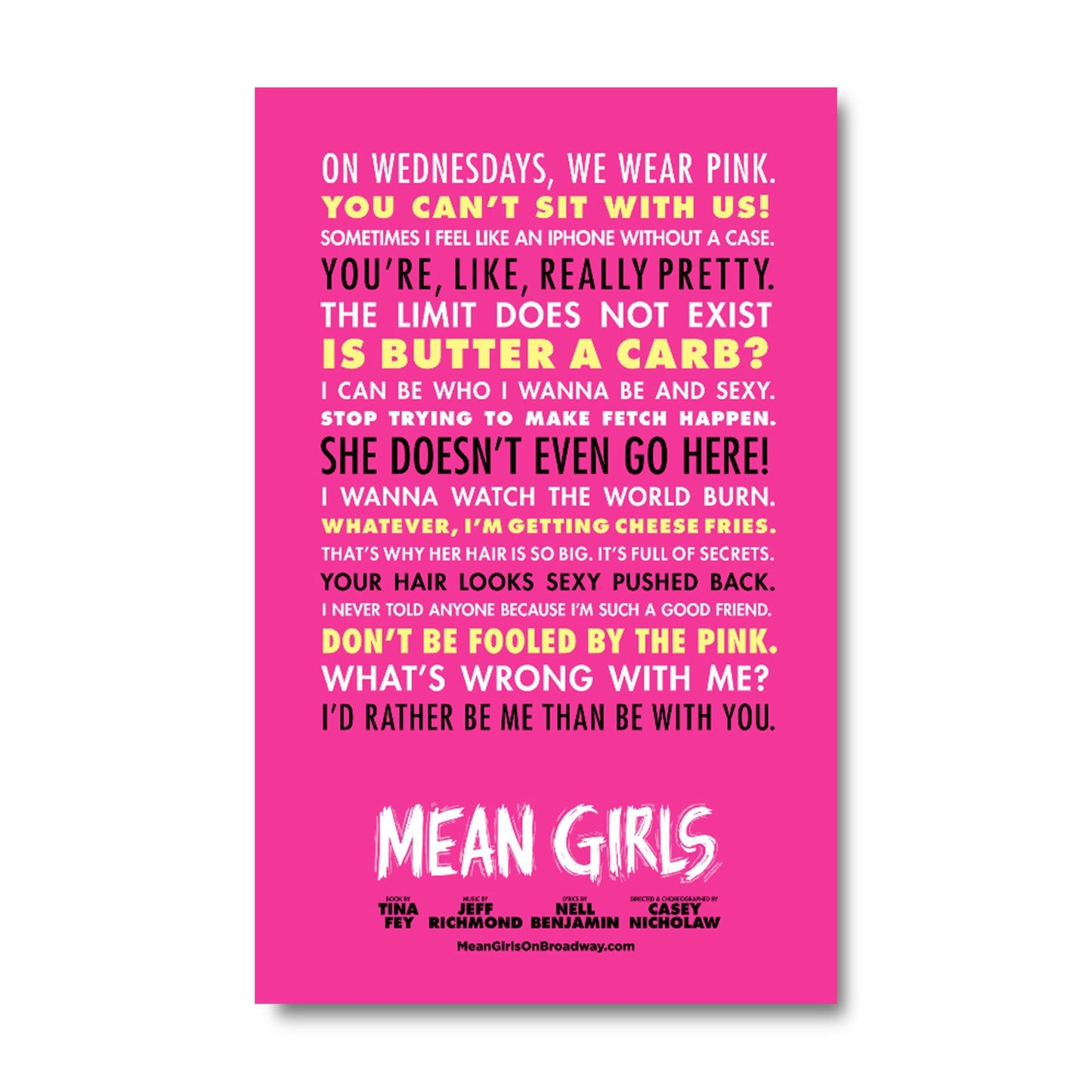 MEAN GIRLS Windowcard