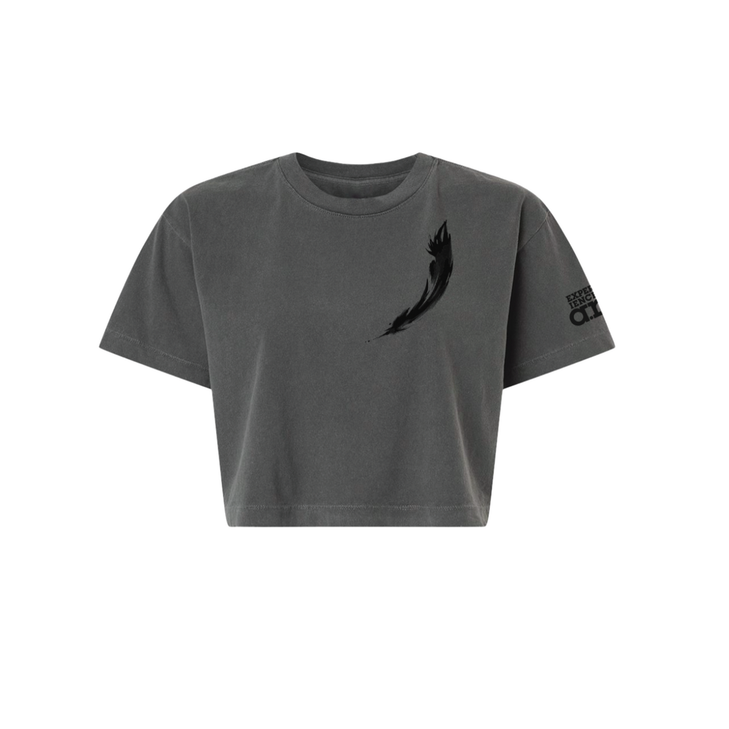 BLACK SWAN Feather Crop Tee