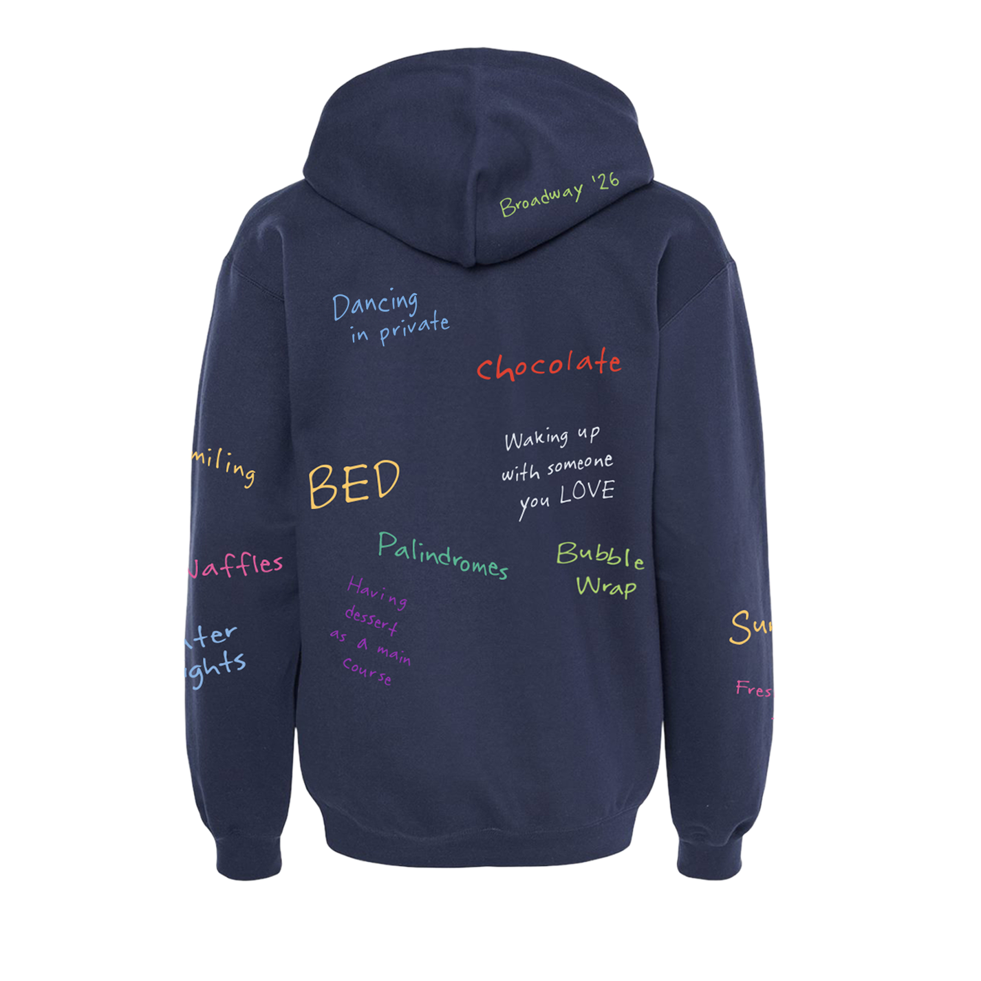 EVERY BRILLIANT THING Notes Pullover Hoodie – Broadway Merchandise Shop ...