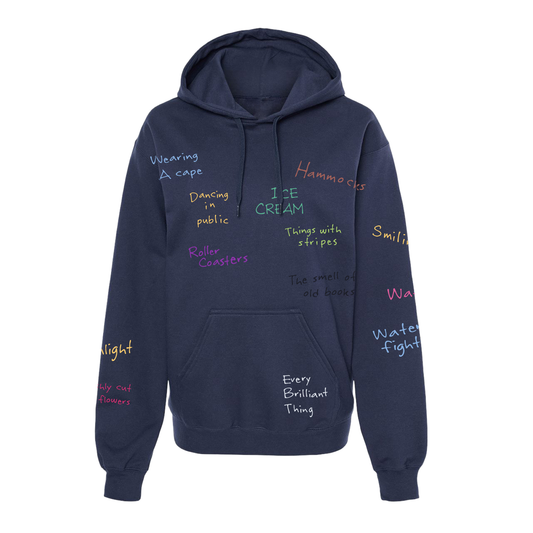 EVERY BRILLIANT THING Notes Pullover Hoodie