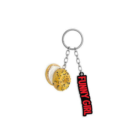 FUNNY GIRL Bagel Keychain