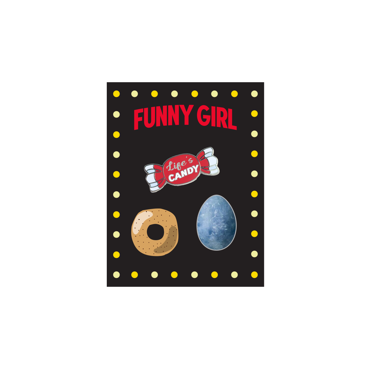 Broadway Merchandise Shop Funny Girl Tour Enamel Pin Set