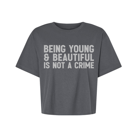GINGER TWINSIES Crime Crop Tee