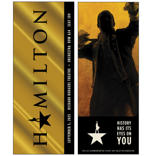 HAMILTON Custom Broadway Souvenir Ticket