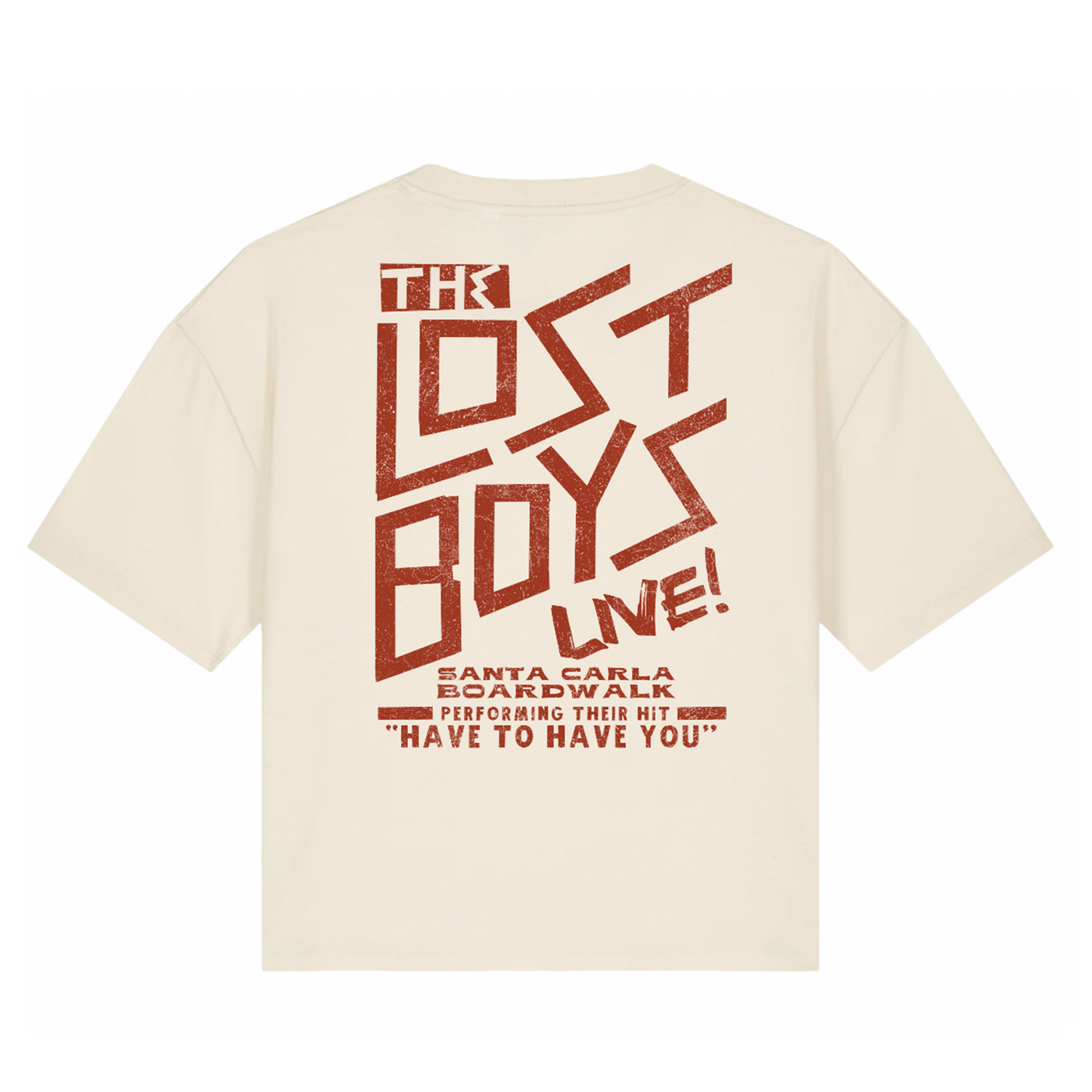 THE LOST BOYS Concert Crop Tee Natural