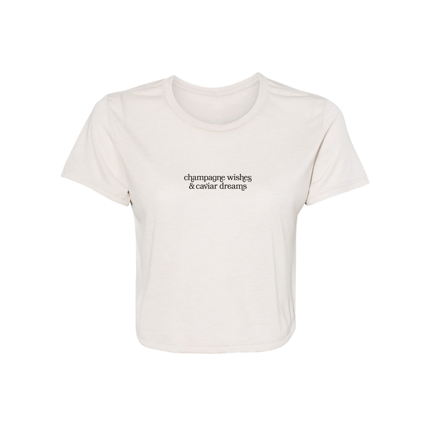 Champagne Diet Washed Crop Tee