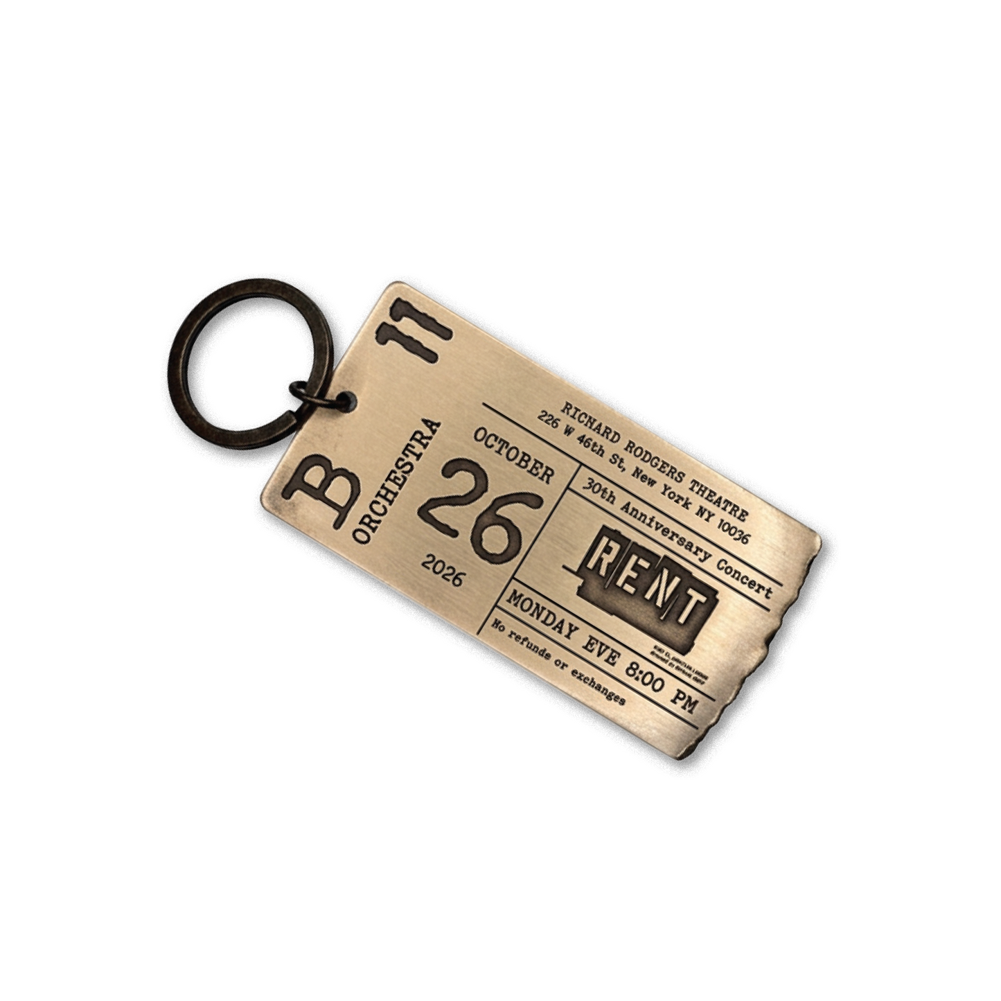 RENT 30th Keychain