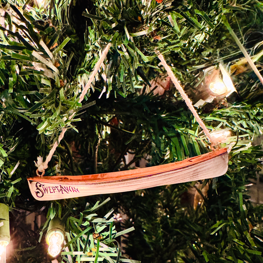 SWEPT AWAY Boat Ornament