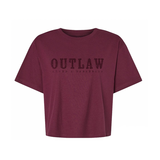 WANTED Outlaw Crop Tee