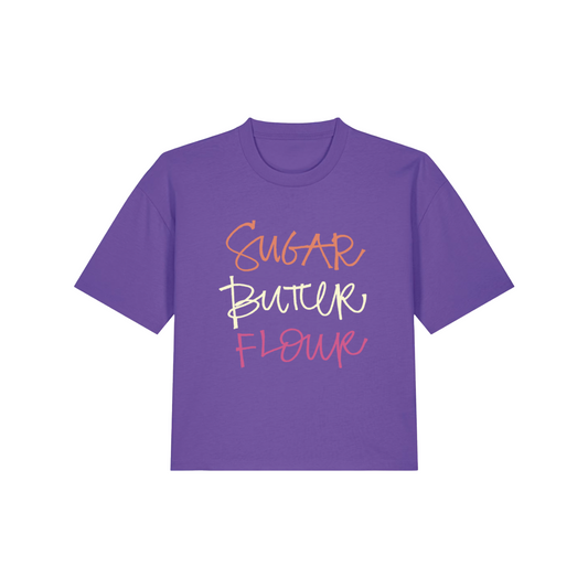 WAITRESS Sugar Butter Flour Boxy Tee