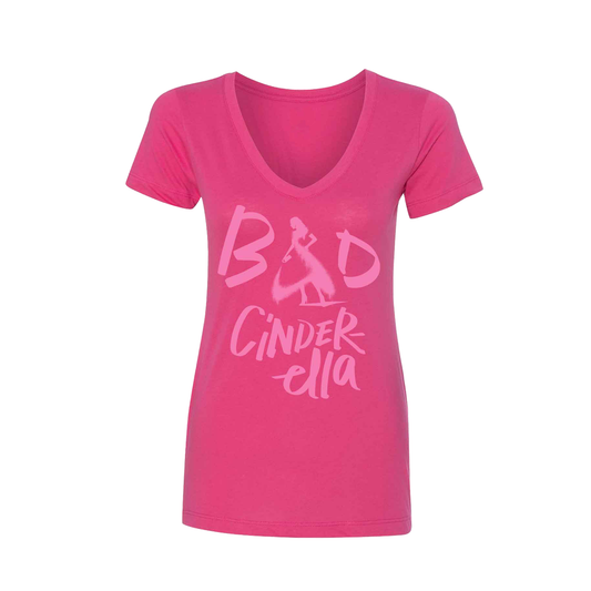 BAD CINDERELLA Fitted Logo T-Shirt Pink