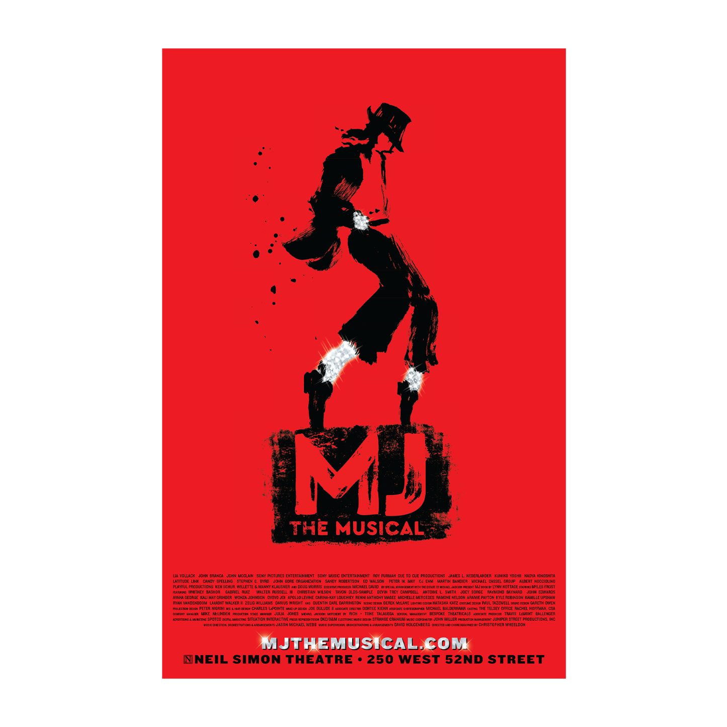 MJ THE MUSICAL Windowcard