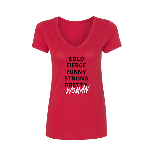 PRETTY WOMAN Bold Fierce Tee - Red