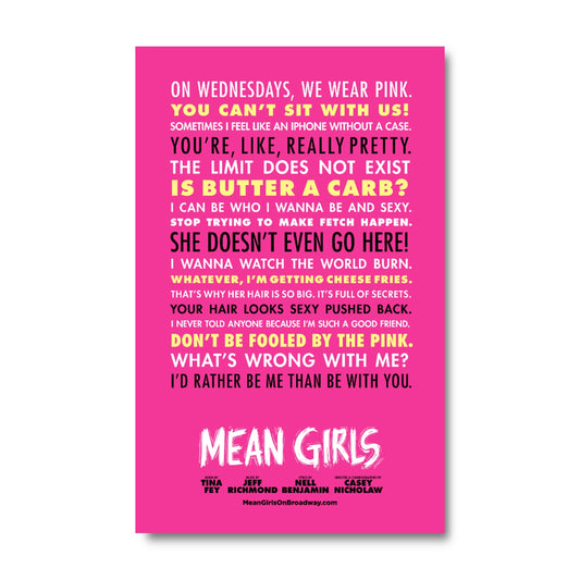 MEAN GIRLS – Broadway Merchandise Shop by Creative Goods