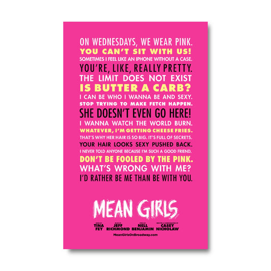 MEAN GIRLS Windowcard